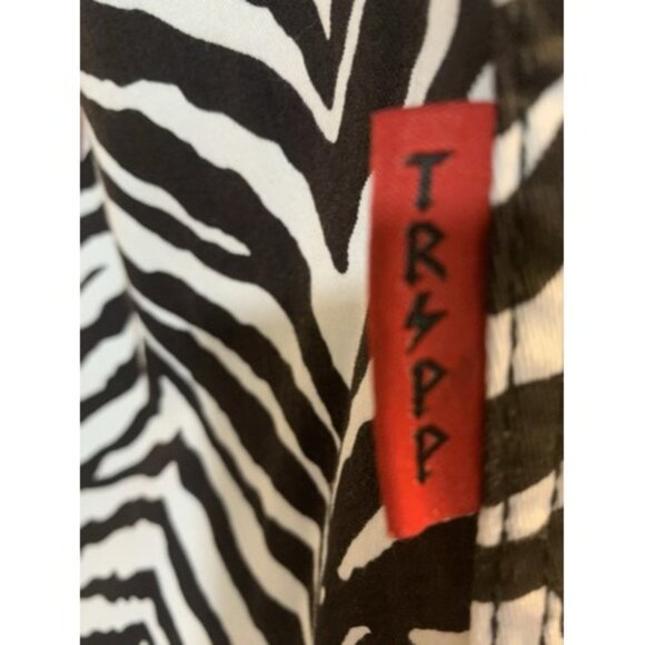 TRIPP EMO GOTH PUNK ROCK STAR WHITE BLACK ZEBRA PRINTED JEAN PANTS SEXY NEW Tags - Picture 7 of 8